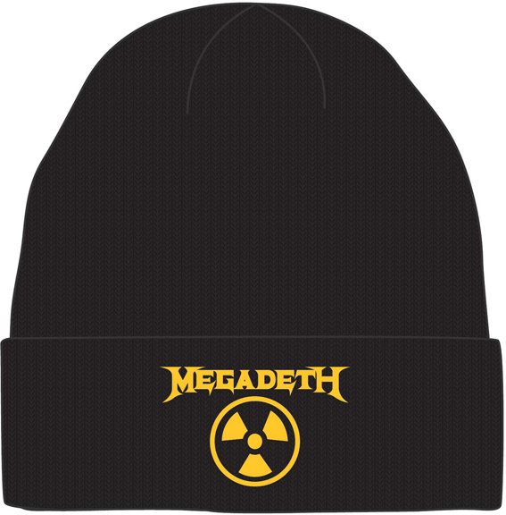 Megadeth Logo Black Embroidered Cuff Knit Beanie