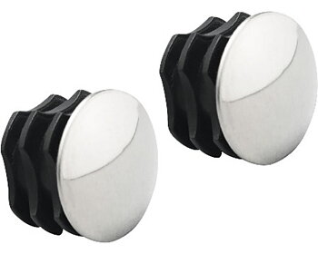 ÄNDPLUGG FÖR KLÄDSTÅNG 2PACK KROM