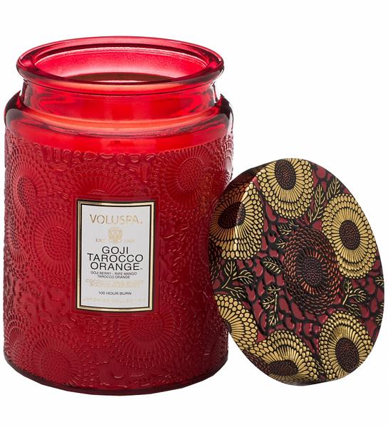Goji Tarocco Orange Large Glass Jar - Japonica