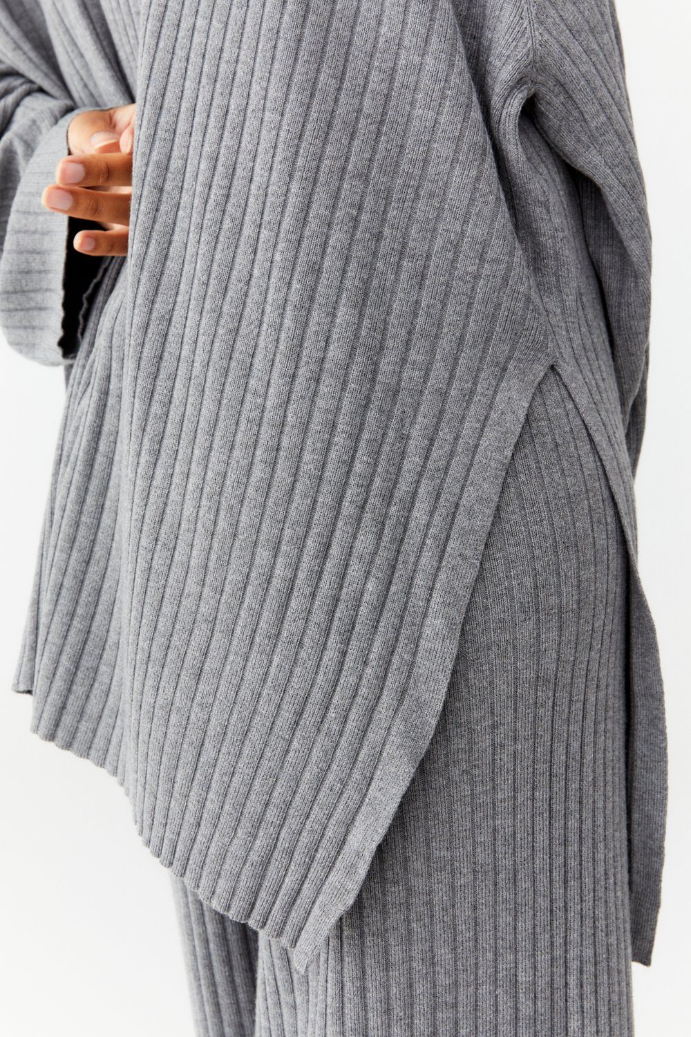 RONJA OVERSIZE CARDIGAN GREY - 2