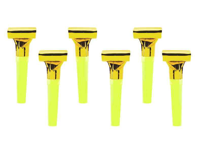 Blåstutor | 6-pack | Guld metallic