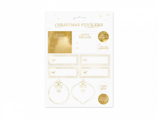 JULKLAPPSETIKETTER | Guld mix - 2