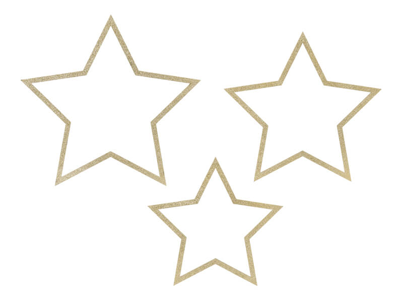 Hängande dekorationer 3-pack Stjärnor Glitter - 2
