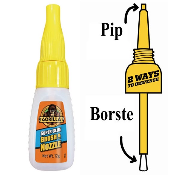 Gorilla Super Glue With Brush - 10g Clear Formula For Strong Bonds On Multiple Materials
