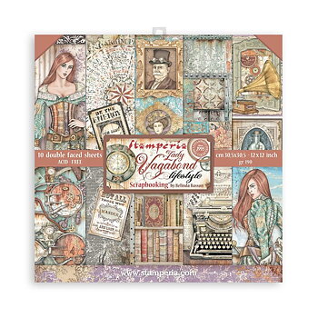 Stamperia Paper Pad 12X12 - Lady Vagabond Lifestyle