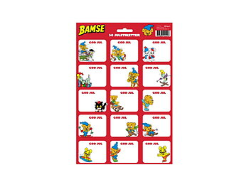 Juladresslapp Bamse