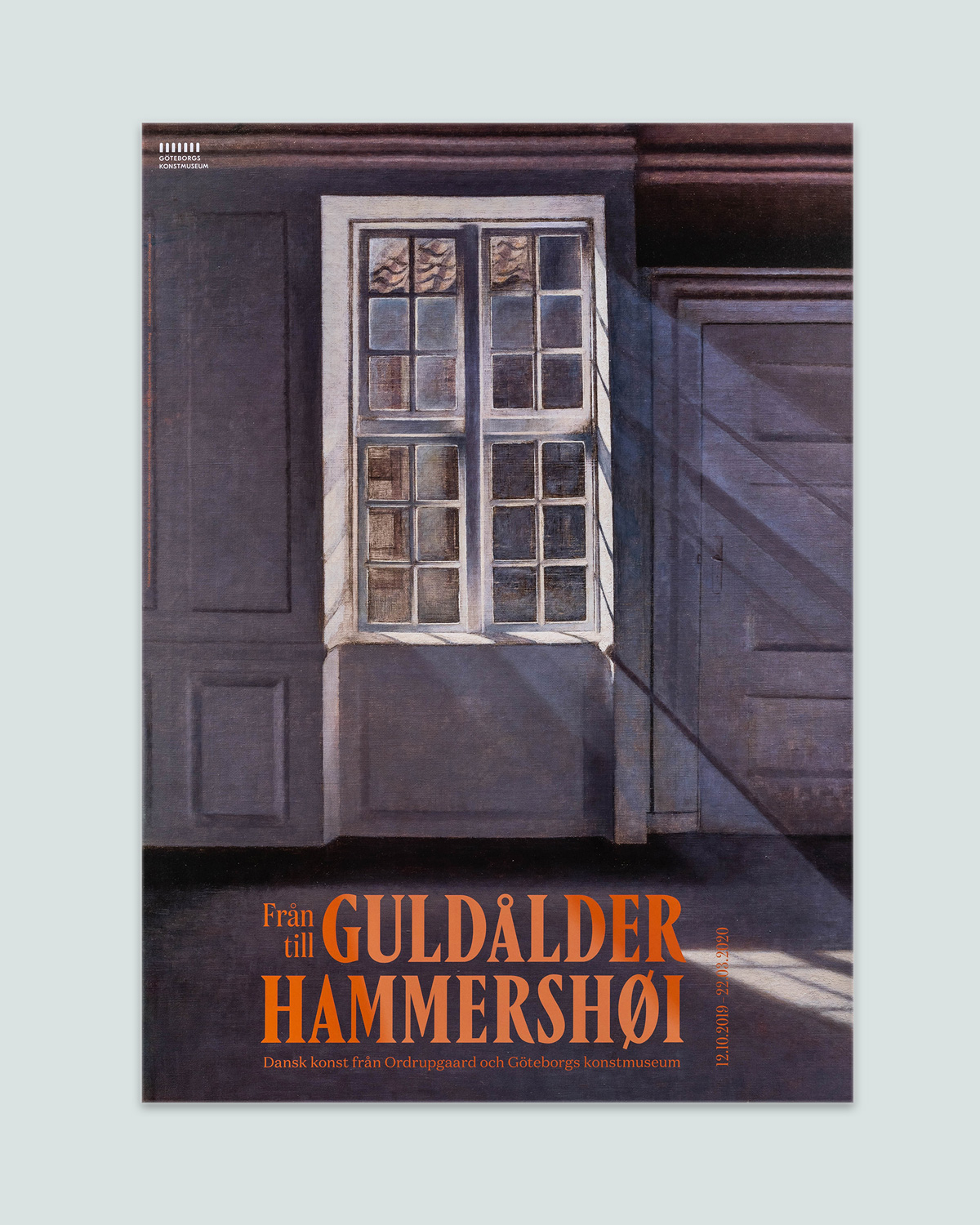 Utställningsaffisch, Från Guldålder till Hammershöi (fönster)
