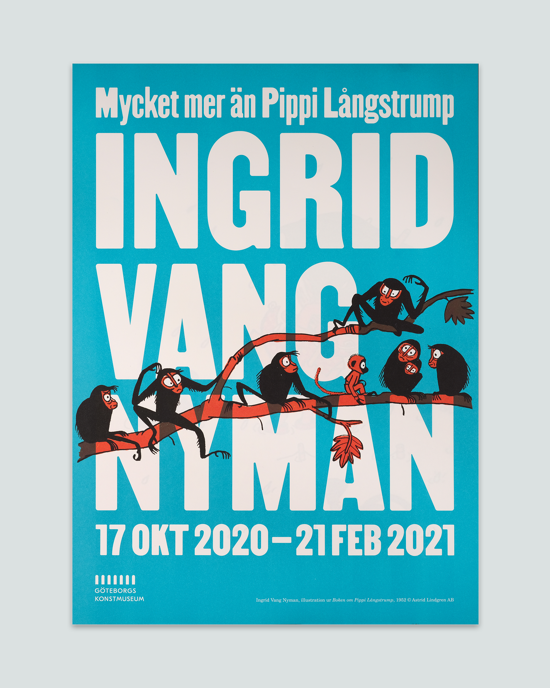 Utställningsaffisch, Ingrid Vang Nyman (Apor)