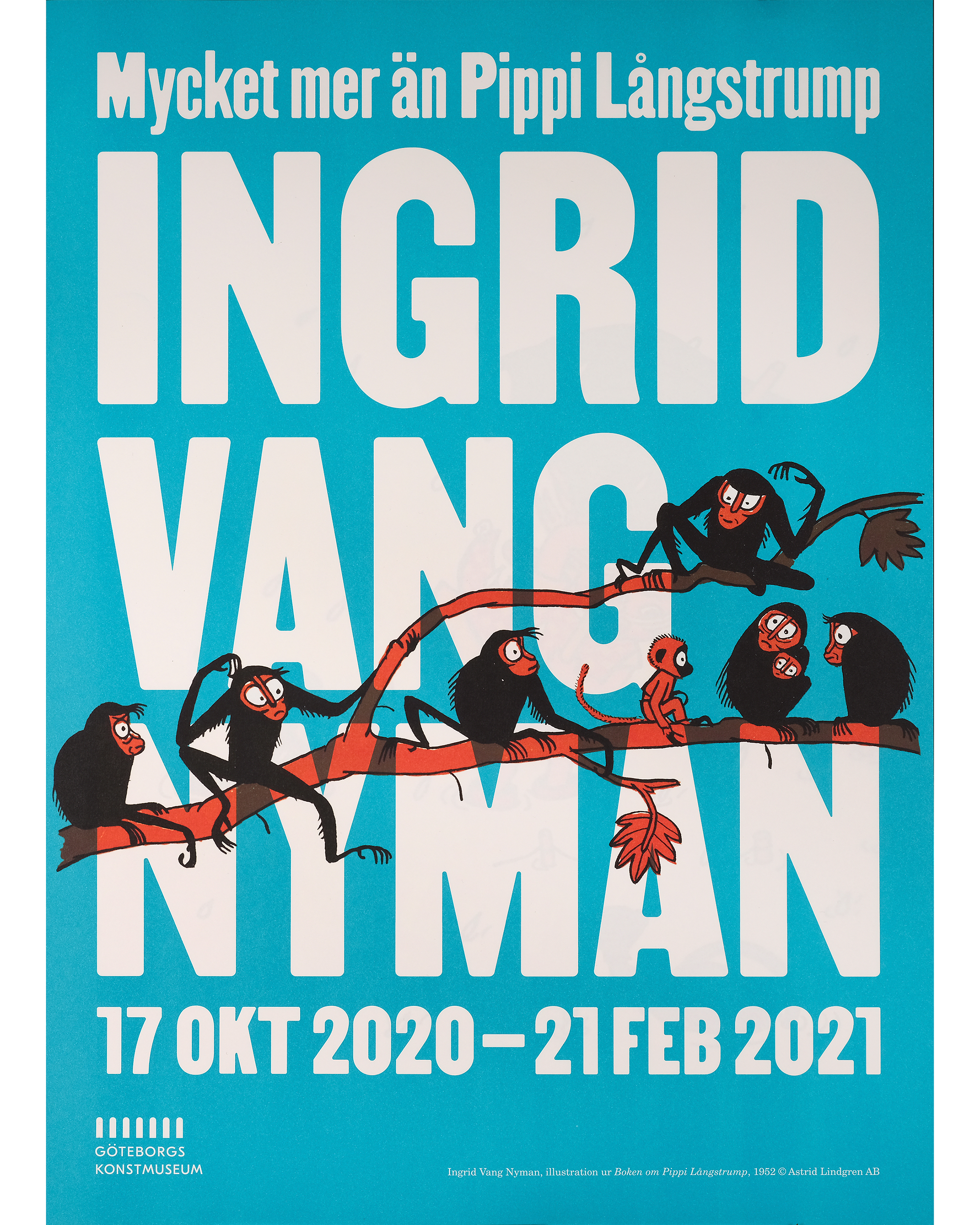 Utställningsaffisch, Ingrid Vang Nyman (Apor) - 2