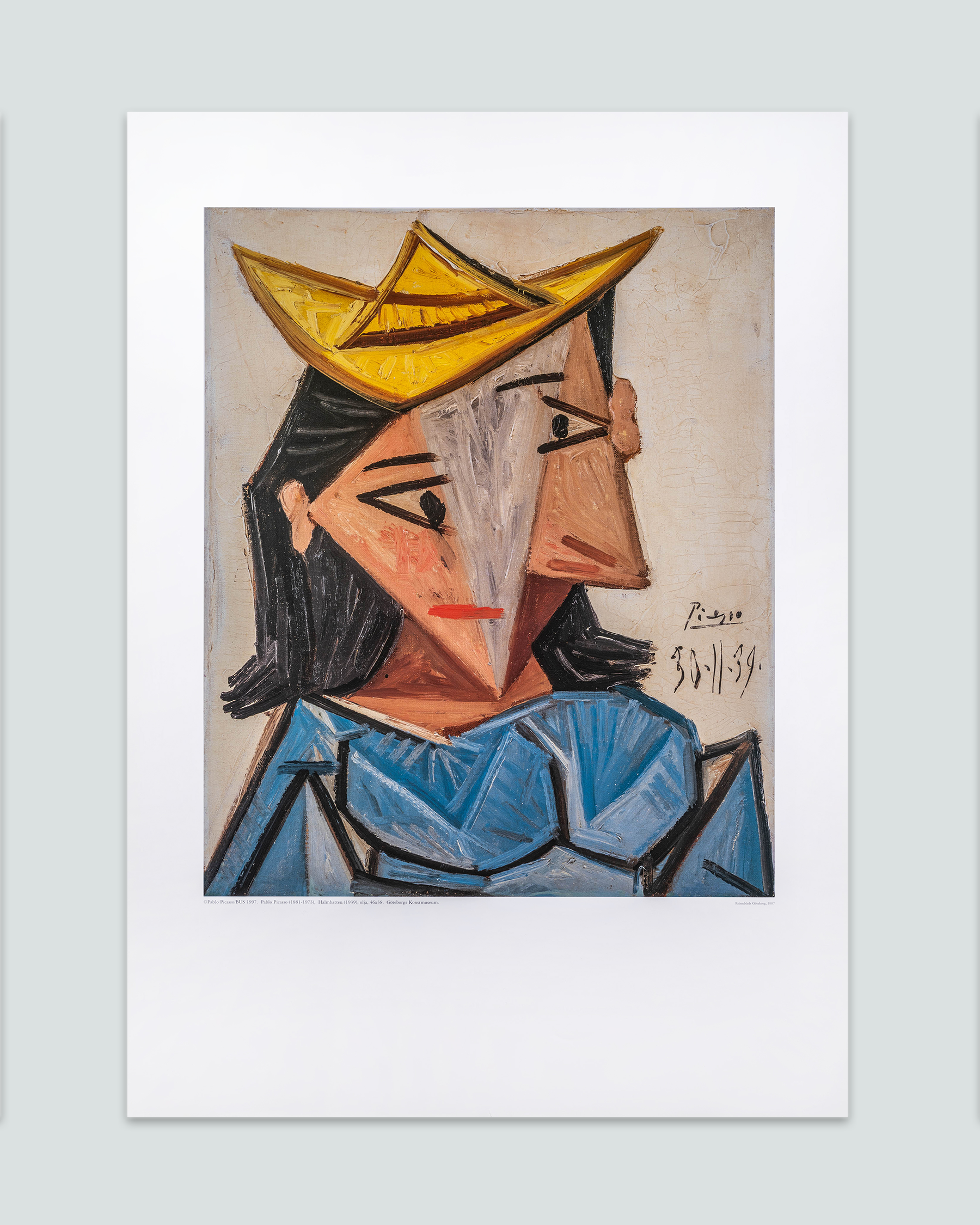 Affisch, Pablo Picasso, Halmhatten