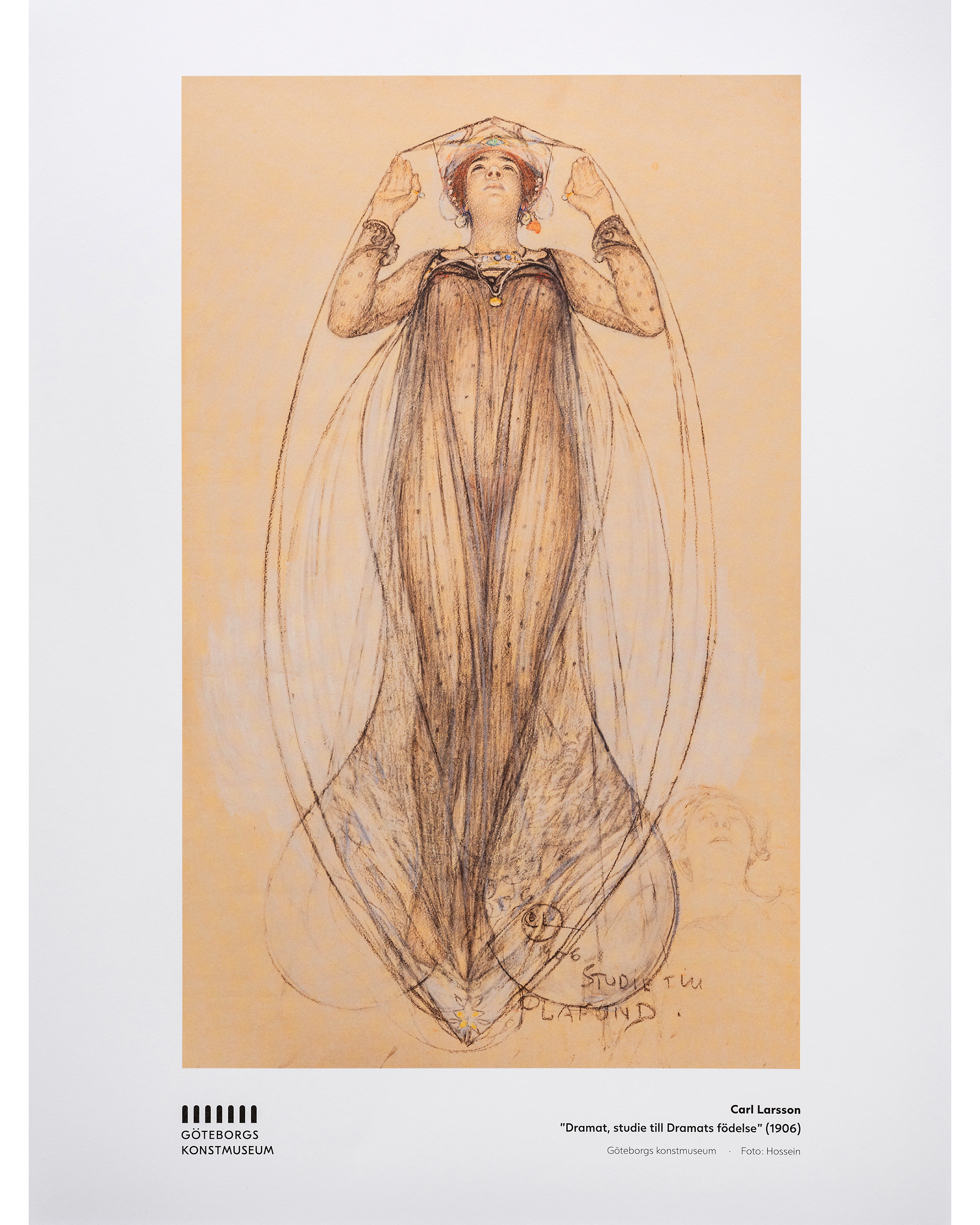 Affisch, Carl Larsson, Dramat