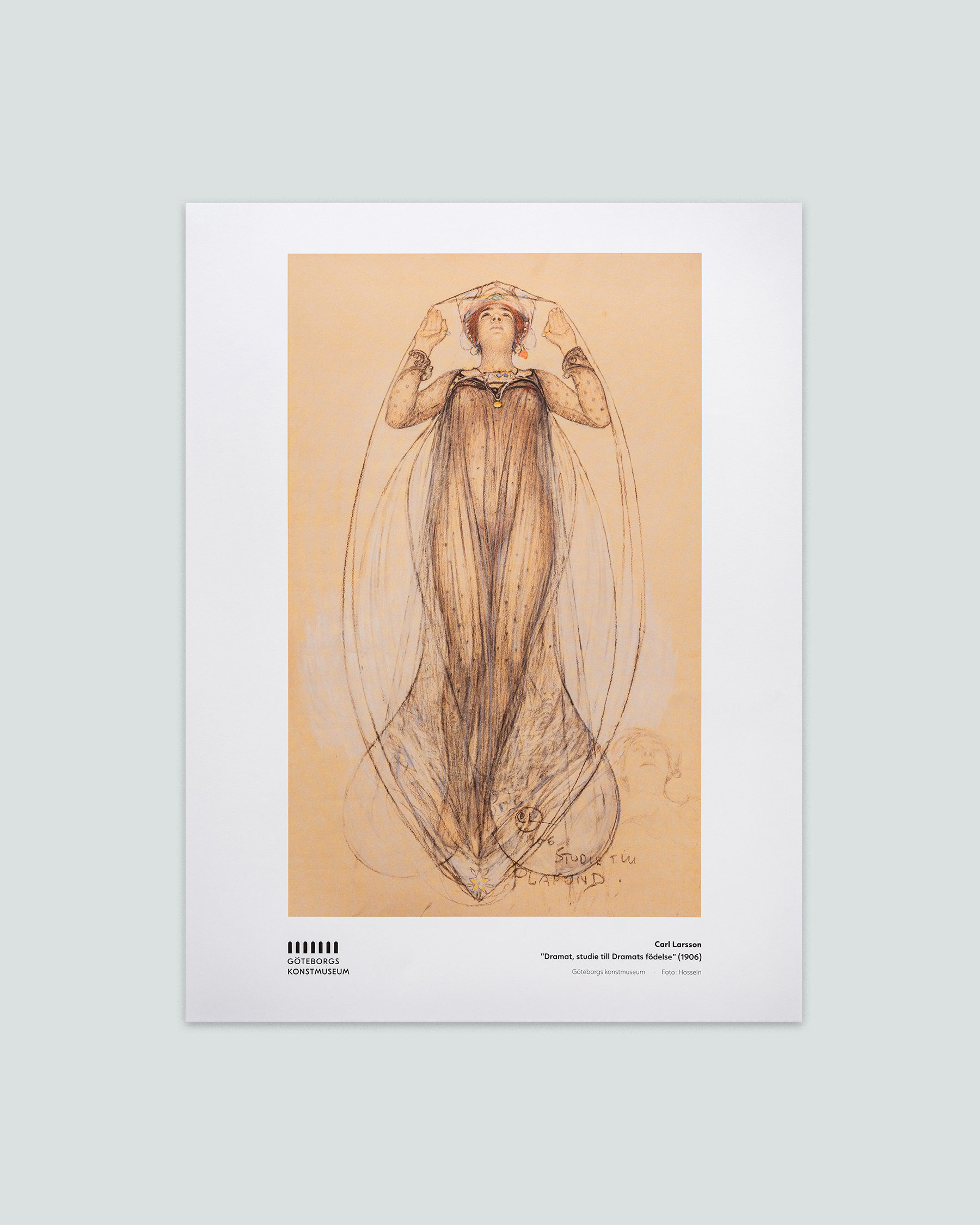 Affisch, Carl Larsson, Dramat