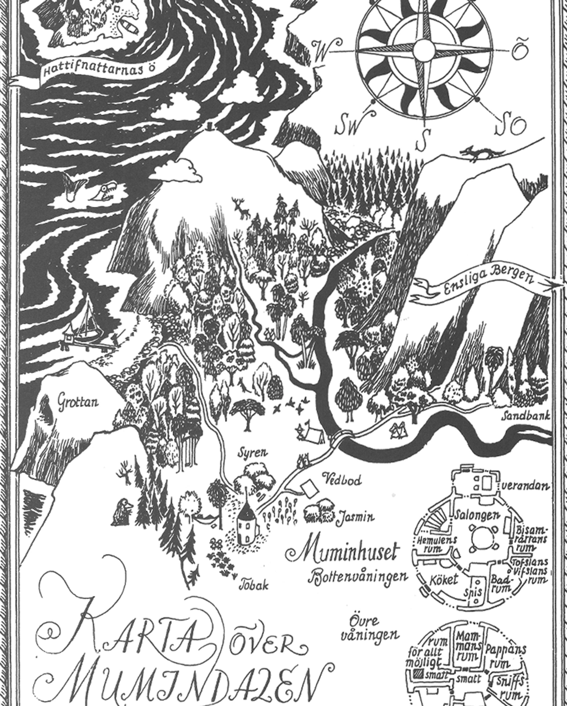 Tryck, Tove Jansson, karta