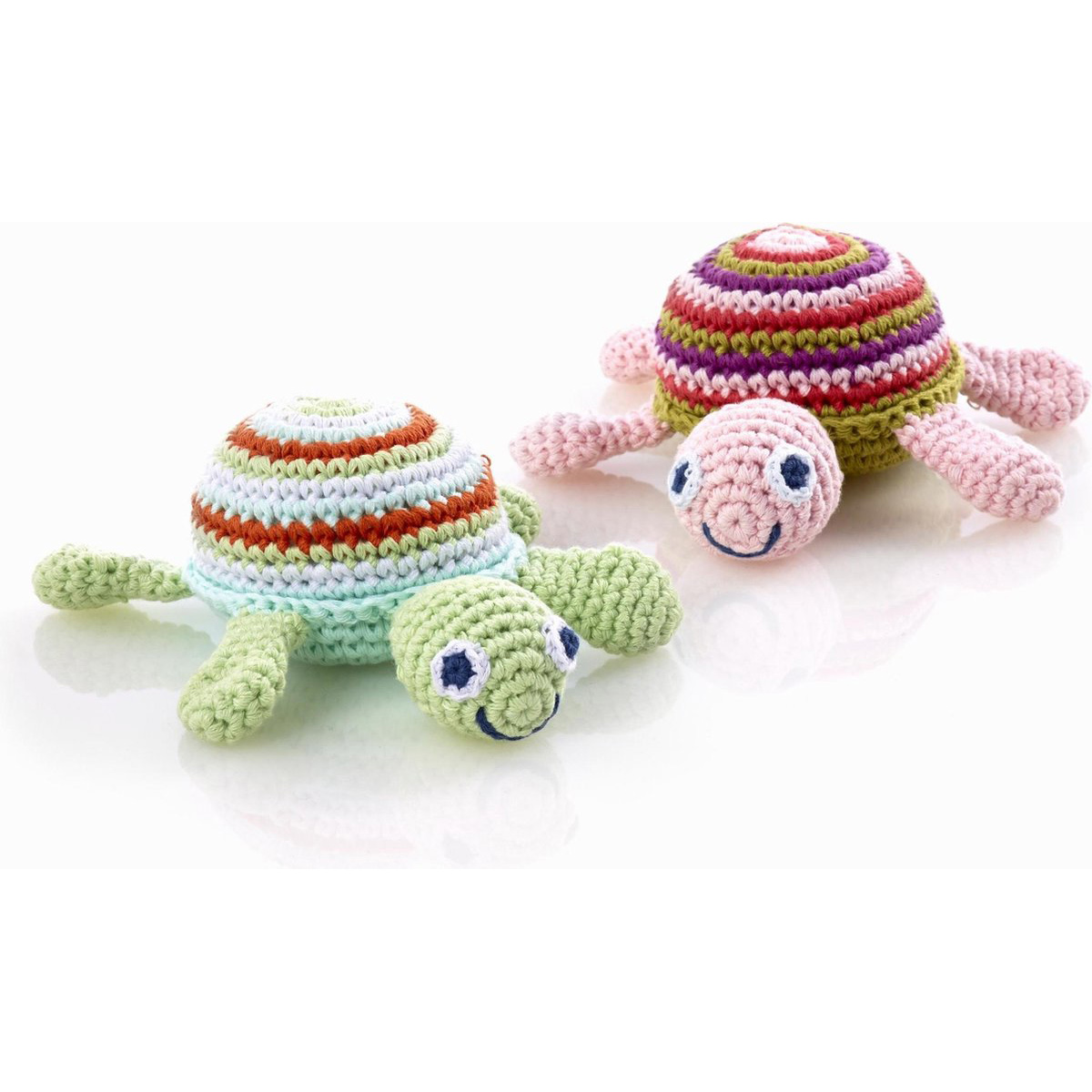 Sköldpadda Gosedjur med Skallra 15 cm - Ekologisk Rosa  - 6