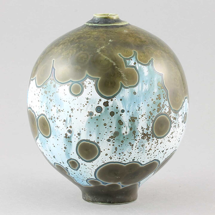 Isak Isaksson (2020) Unique Vase with Polychrome Crystalline Glaze 14 cm