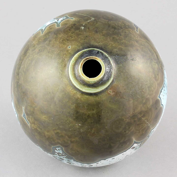 Isak Isaksson (2020) Unique Vase with Polychrome Crystalline Glaze 14 cm