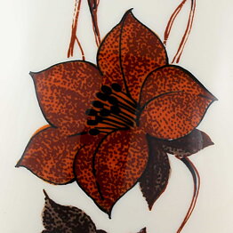 Gunvor Olin-Grönqvist (Tea for Two 1978) Lidded Jar with Reddish Brown Flowers