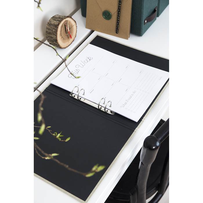Ringpärm Bigso canvas linen - 4