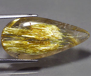 Piedra preciosa de cuarzo rutilo dorado completamente única de 22,67 ct muy grande - 3