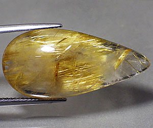 Piedra preciosa de cuarzo rutilo dorado completamente única de 22,67 ct muy grande