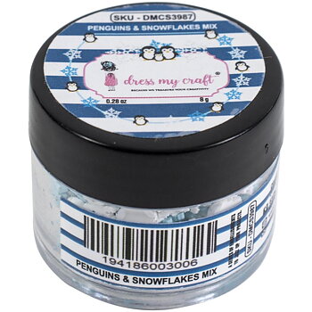Dress My Craft- Shaker Elements - Penguins & Snowflakes Mix