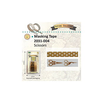Vaessen Creative • Vintage masking tape 2pcs scissors