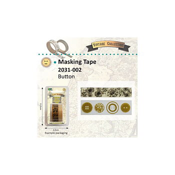 Vaessen Creative • Vintage masking tape 2pcs button