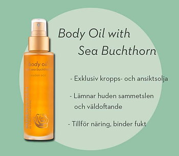 Body / Face oil with sea buckthorn - ekologisk kroppsolja med havtorn 100ml -  Rosenserien