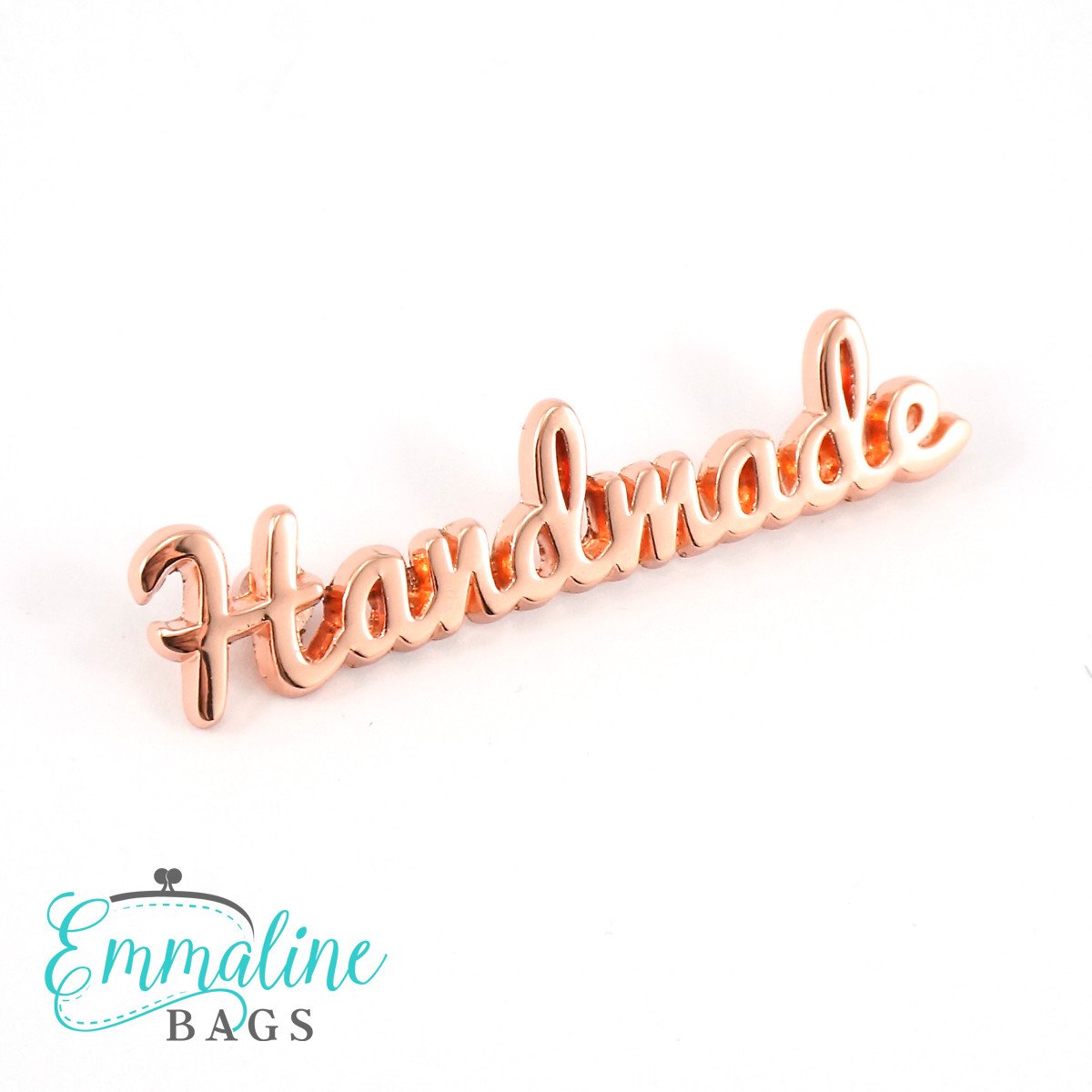 Metal Bag Label "Script Handmade" - Copper  - Emmaline