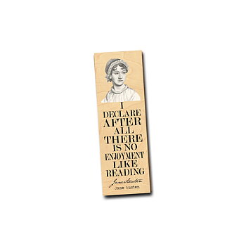 Fly Paper Products : Jane Austen There is no enjoyment like reading - Bokmärke i trä 