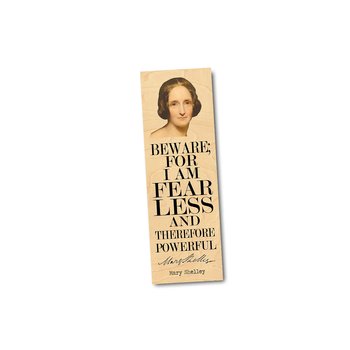 Fly Paper Products : Mary Shelley Beware for I am Powerful - Bokmärke i trä 