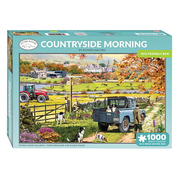 Puzzle Otter House Dog Motif Countryside Morning 1000 Pieces