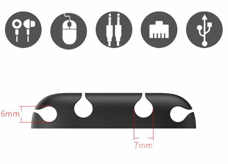 2-Pack - Kabelhållare – Effektiv Förvaring för Fyra Kablar - 7