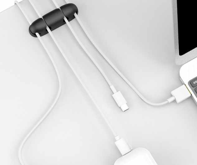 2-Pack - Kabelhållare – Effektiv Förvaring för Fyra Kablar - 4