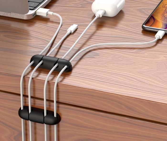 2-Pack - Kabelhållare – Effektiv Förvaring för Fyra Kablar - 6