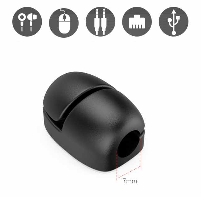 4-Pack - Kabelhållare Självhäftande Sicksack - 7