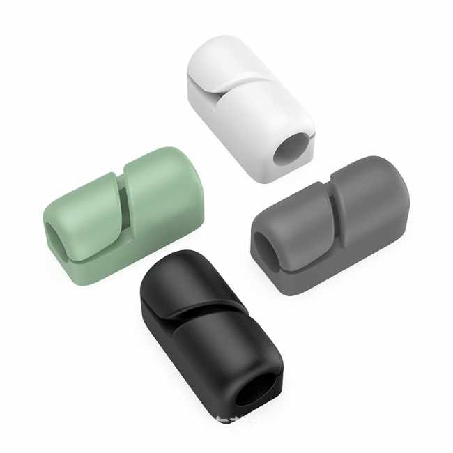 4-Pack - Kabelhållare Självhäftande - En Kabel - 6