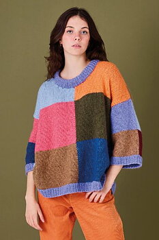 Rutig oversize tröja 896298 - Alice by Permin