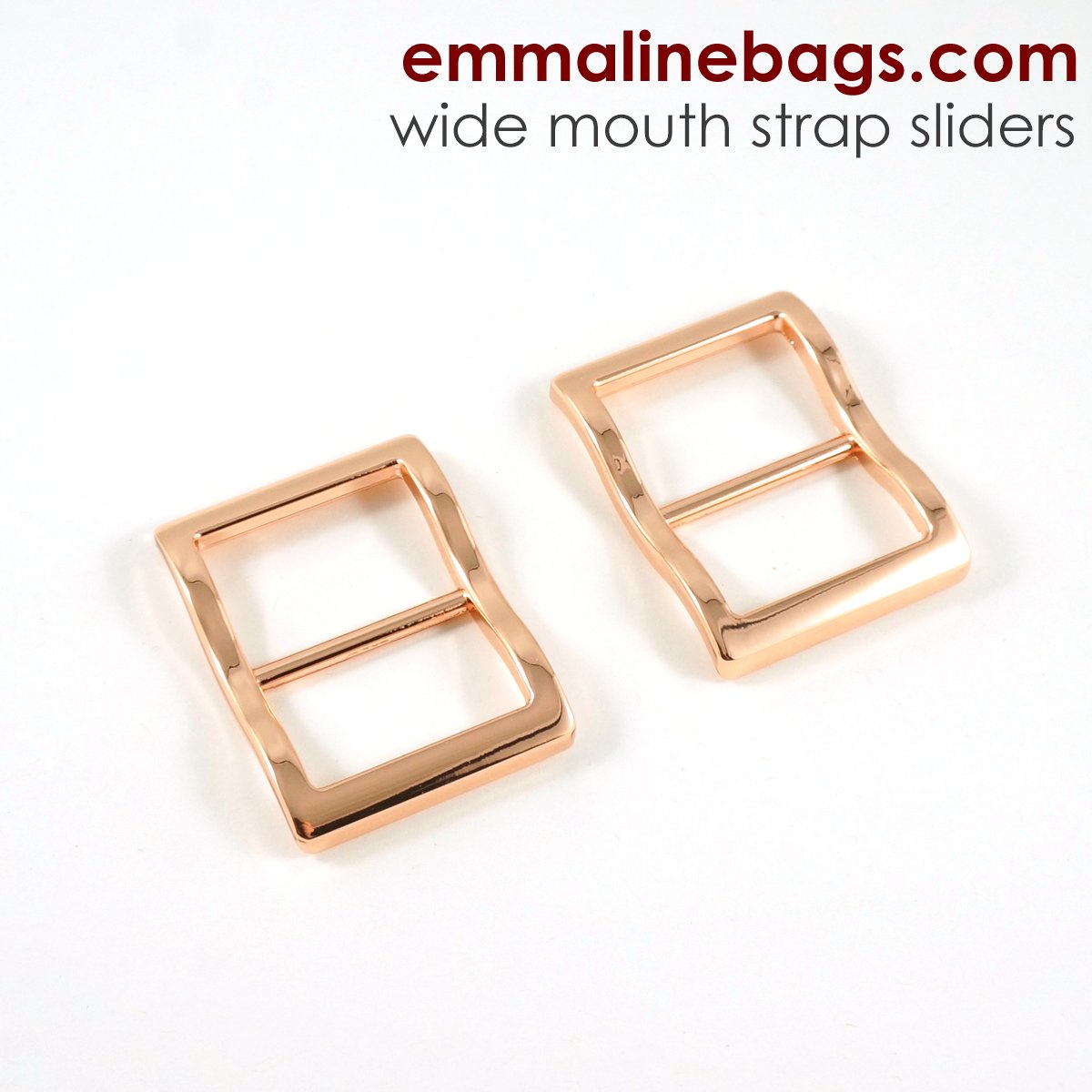 Wide Mouth Strap Slider 1" - Copper - 2 pack - Emmaline