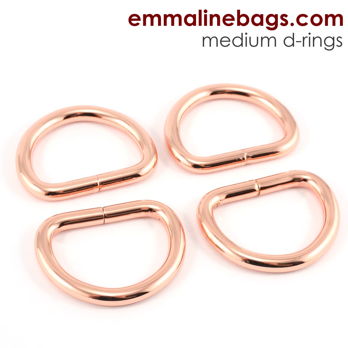 D-Rings 1" - Copper - 4 pack - Emmaline