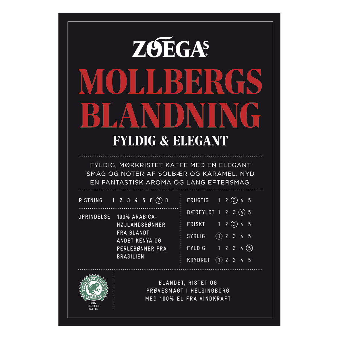 Brandingpaket Zoegas Mollbergs blandning Danska