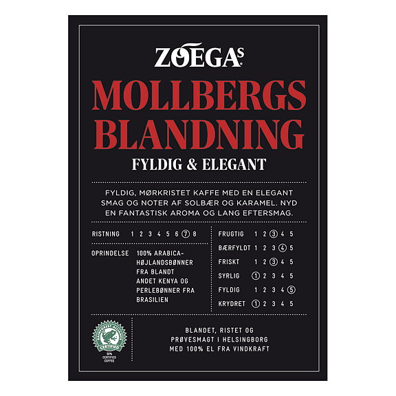 Brandingpaket Zoegas Mollbergs blandning Danska
