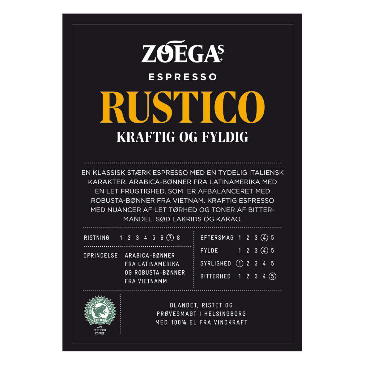Brandingpaket Zoegas Rustico Danska