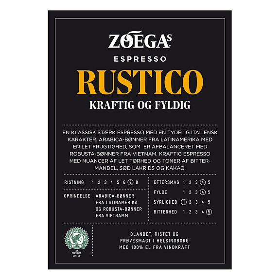 Brandingpaket Zoegas Rustico Danska