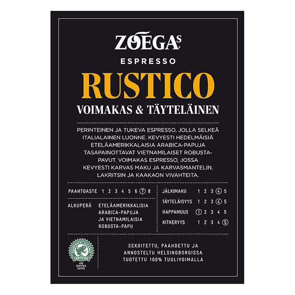 Brandingpaket Zoegas Rustico Finska