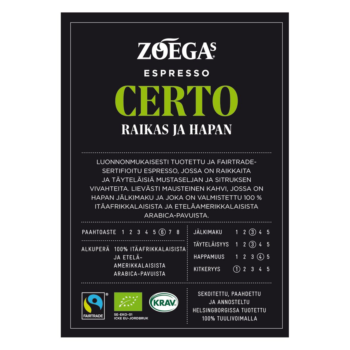 Brandingpaket Zoegas Certo Finska