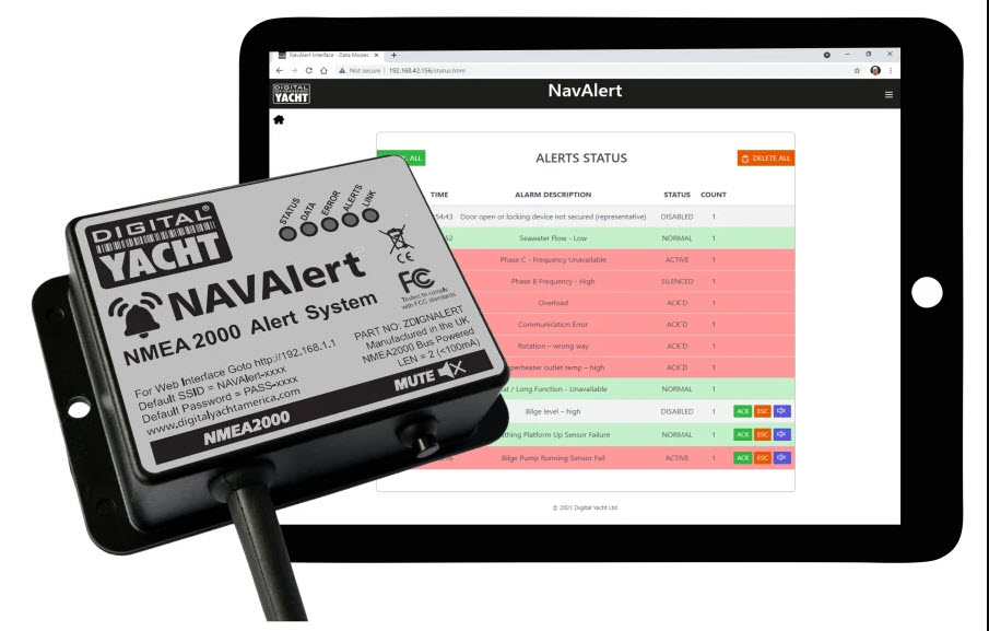 Digital Yacht NavAlert, N2K, WiFi 