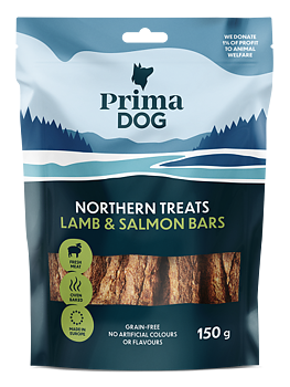PrimaDog Northern Treats Bars -Lamm & Lax 80g