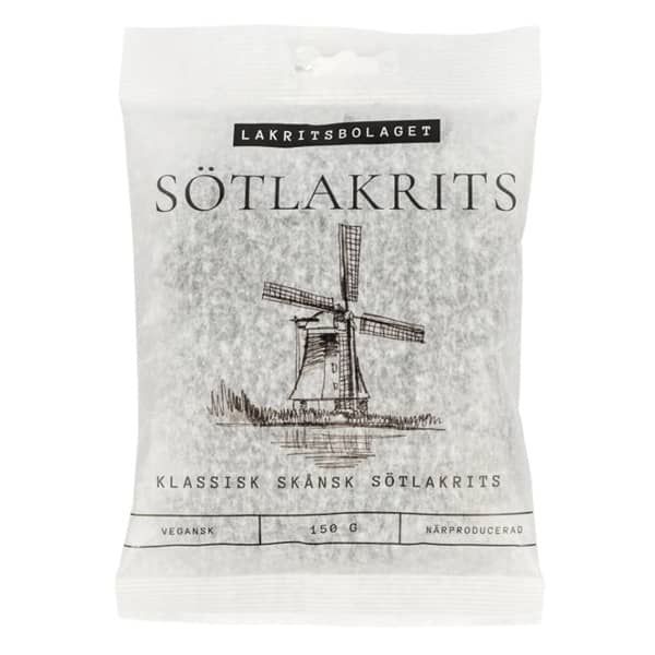 Sötlakrits, svensk, påse om 150g