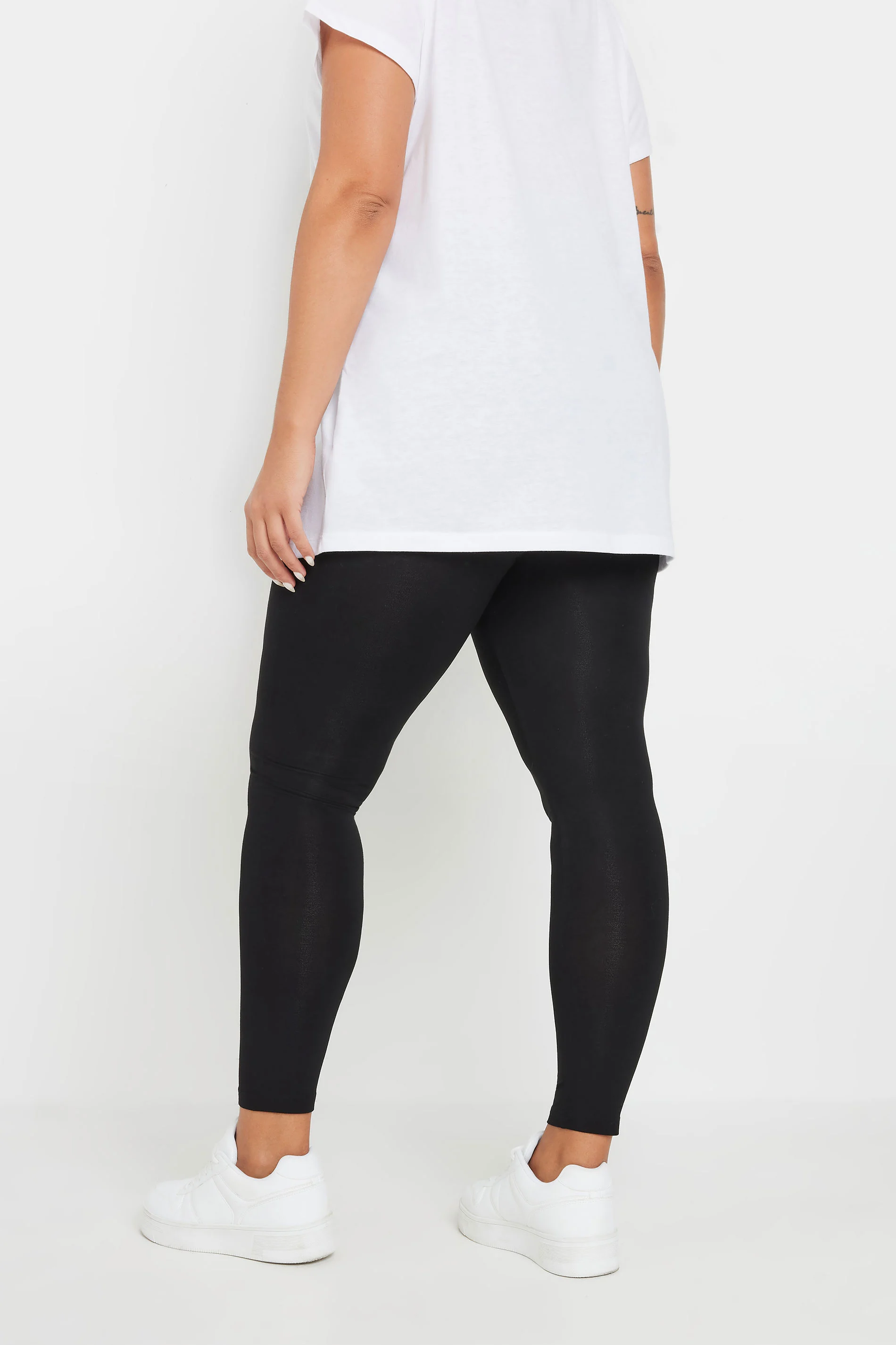 2-pack svarta leggings med resårmidja, Ylva  - 3